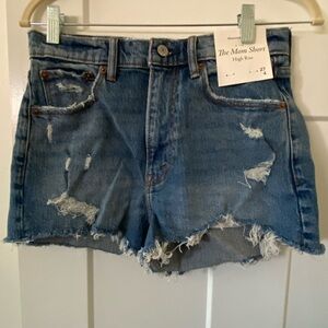 Abercrombie high rise jean short